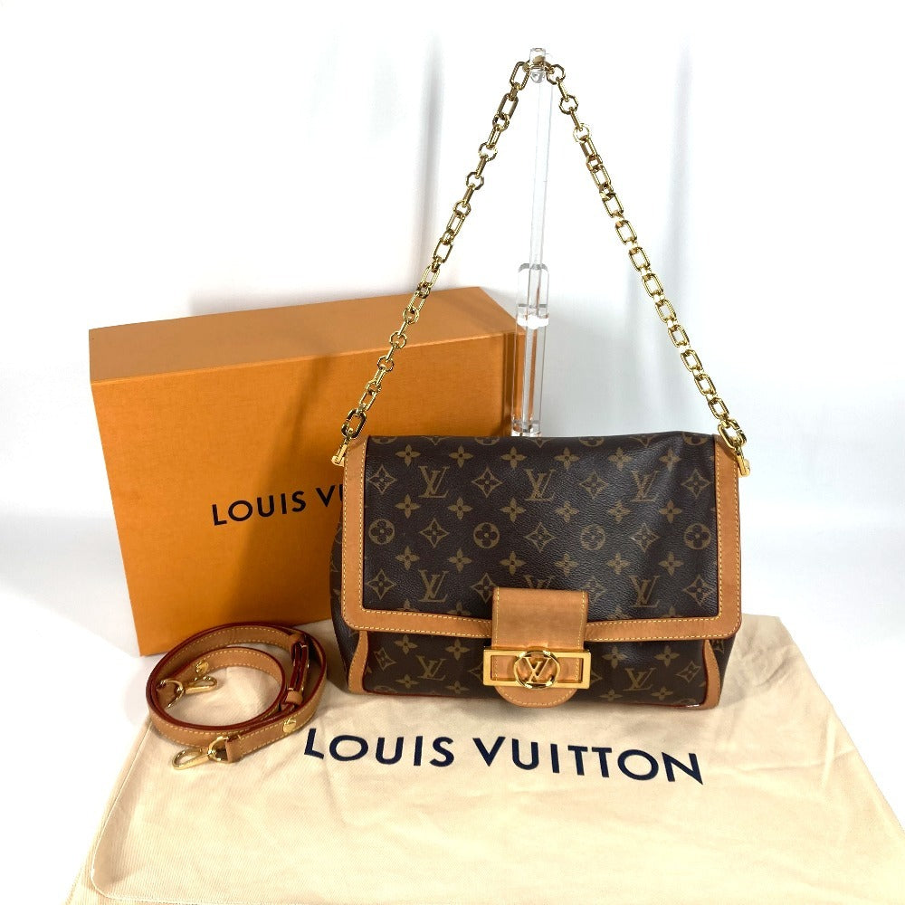 LOUIS VUITTON M47149 モノグラム ドーフィーヌ･ソフト GM カバン 斜め掛け フラップ ハンドバッグ チェーンバッグ 2WAYバッグ ショルダーバッグ モノグラムキャンバス レディース ブラウン - brandshop-reference