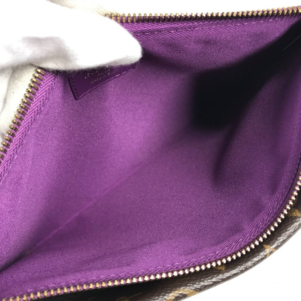 Louis Vuitton M44641 Monogram Logo Story Flat Messenger Pochette Bag Crossbody Bahu Beg Monogram Canvas Unisex Brown