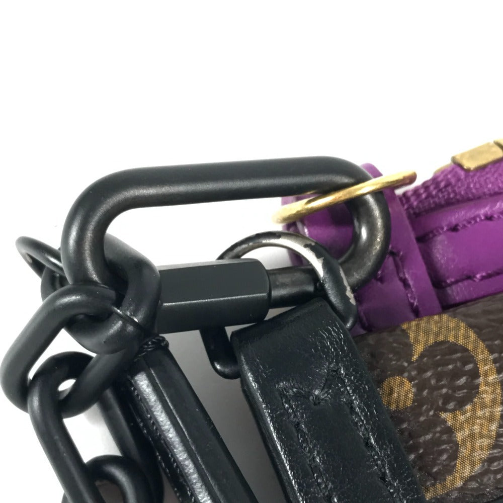 Louis Vuitton M44641 Monogram Logo Story Flat Messenger Pochette Bag Crossbody Bahu Beg Monogram Canvas Unisex Brown