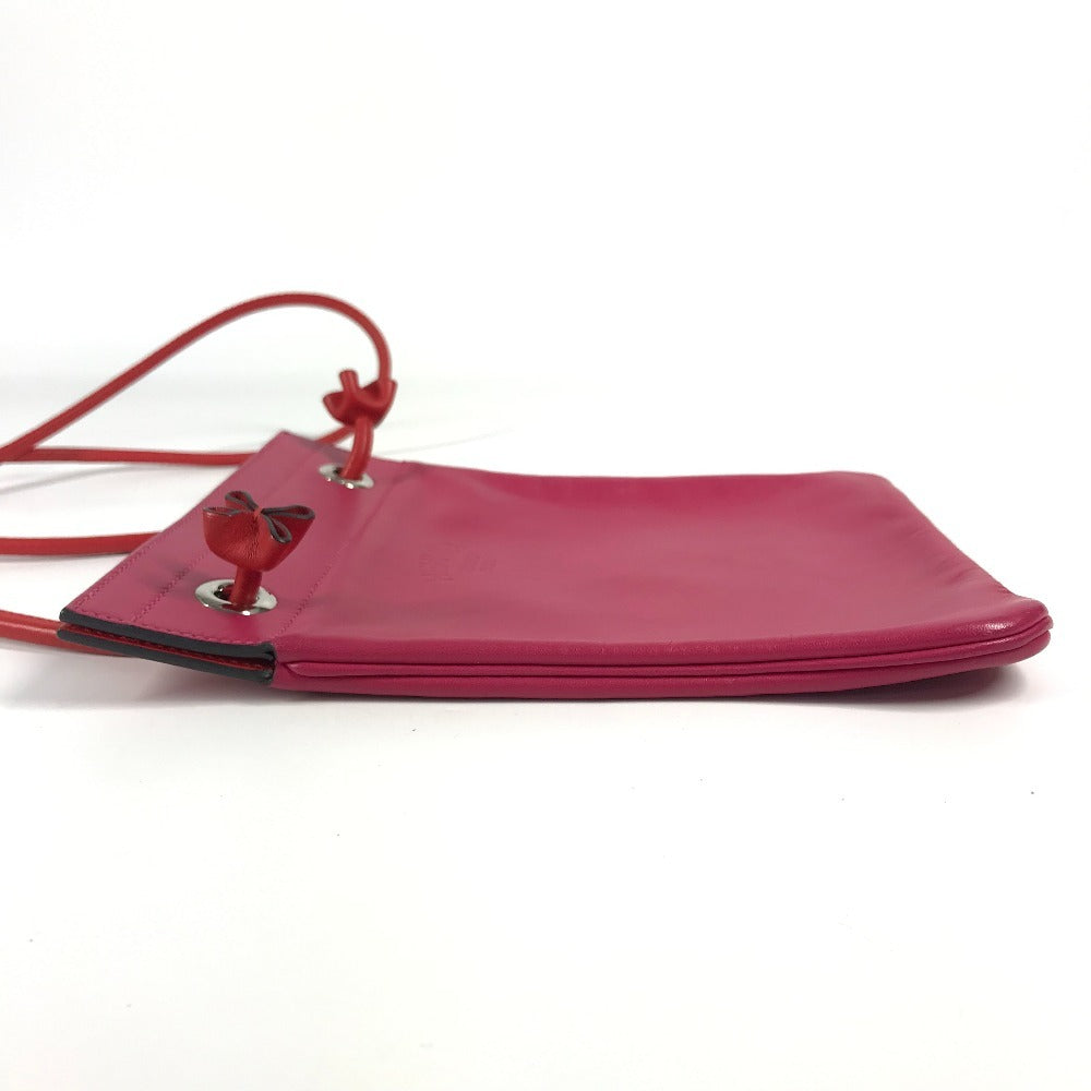 Hermes Bicolor Sack Aline Mini Crossbody Pochette Beg Beg Beg Kulit Pink