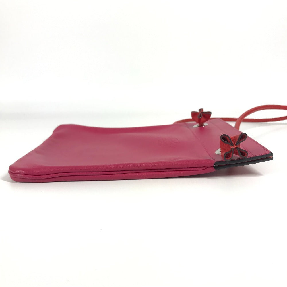 Hermes Bicolor Sack Aline Mini Crossbody Pochette Beg Beg Beg Kulit Pink