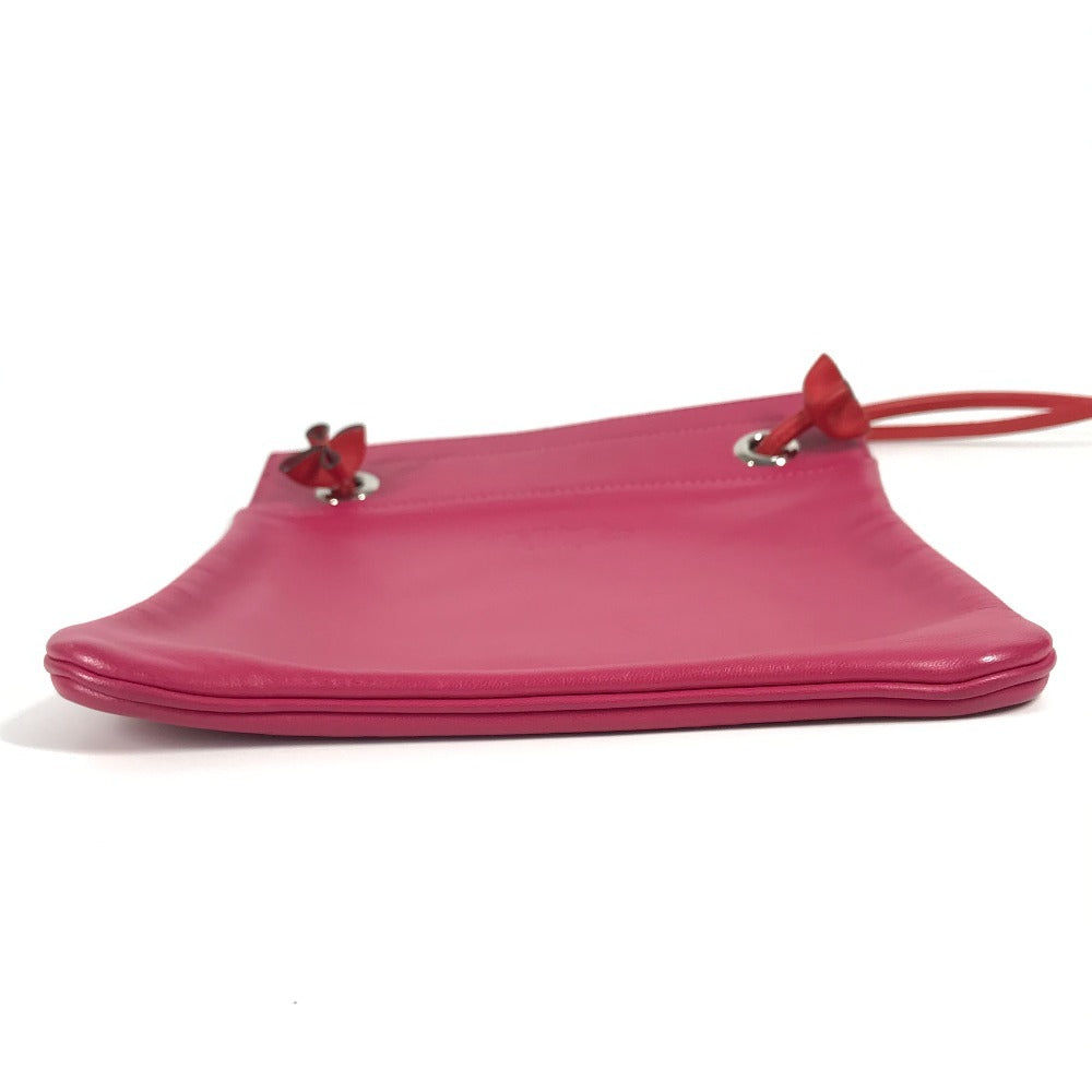 Hermes Bicolor Sack Aline Mini Crossbody Pochette Beg Beg Beg Kulit Pink
