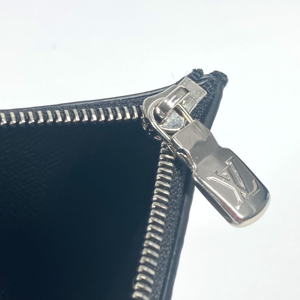 Louis Vuitton M30271 Monogram Eclipse Coin Card Holder Wallet Coin Coin Purse Fragment Case Coin Case Case Monogram Eclipse Canvas Unisex Black