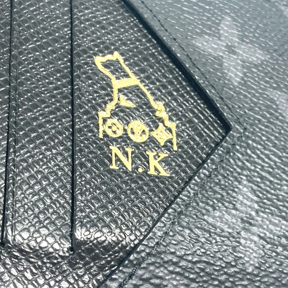 Louis Vuitton M30271 Monogram Eclipse Coin Card Holder Wallet Coin Coin Purse Fragment Case Coin Case Case Monogram Eclipse Canvas Unisex Black