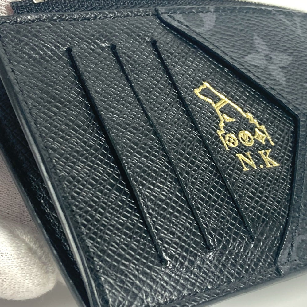 Louis Vuitton M30271 Monogram Eclipse Coin Card Holder Wallet Coin Coin Purse Fragment Case Coin Case Case Monogram Eclipse Canvas Unisex Black