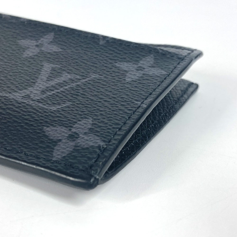 Louis Vuitton M30271 Monogram Eclipse Coin Card Holder Wallet Coin Coin Purse Fragment Case Coin Case Case Monogram Eclipse Canvas Unisex Black