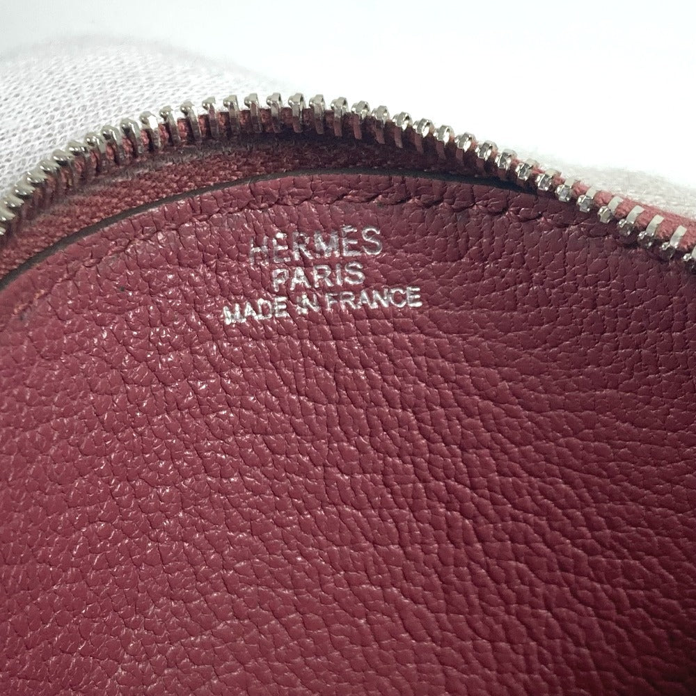 HERMES Evelyn Evelyn H 로고 지갑 동전 지갑 동전 케이스 가죽 남여 퍼플