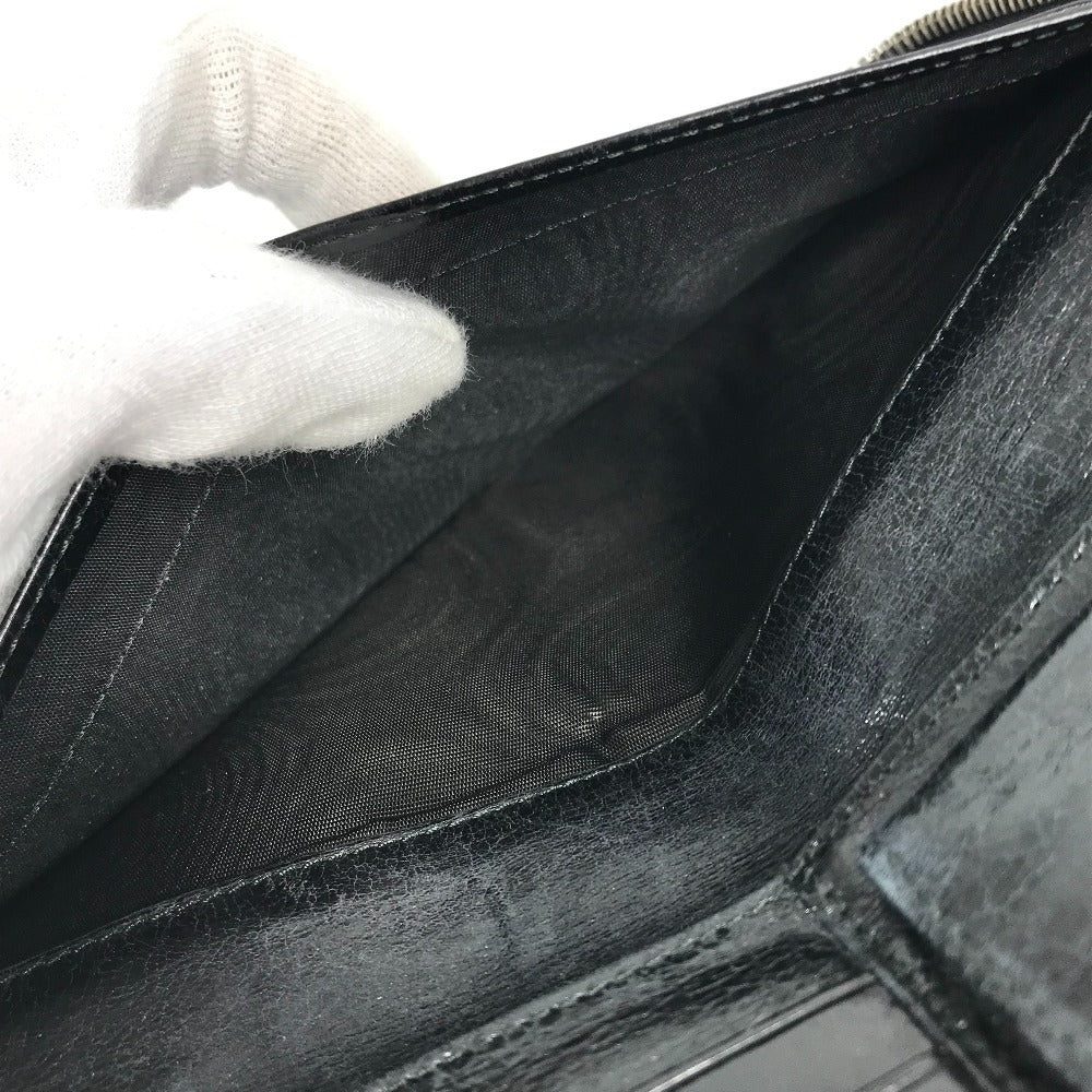 PRADA 2M1264 Skull Skull Long Wallet Round Zipper Long Wallet Leather Unisex Black