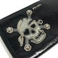 PRADA 2M1264 Skull Skull Long Wallet Round Zipper Long Wallet Leather Unisex Black