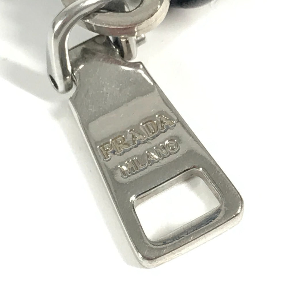 PRADA 2M1264 Skull Skull Long Wallet Round Zipper Long Wallet Leather Unisex Black