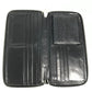PRADA 2M1264 Skull Skull Long Wallet Round Zipper Long Wallet Leather Unisex Black