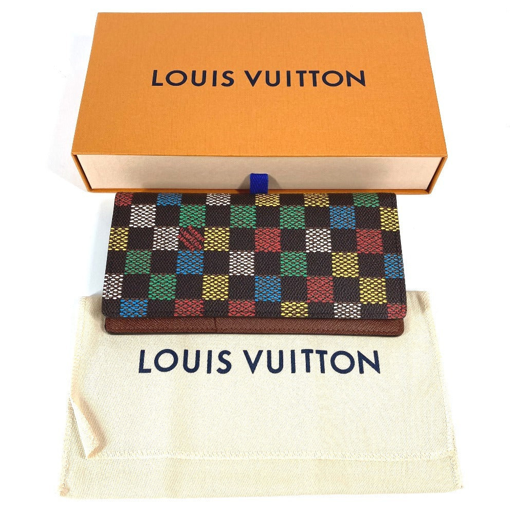 LOUIS VUITTON N00141 LV Birds Damier Pharrell Williams Portefeuille Brazza Long Wallet 2025SS Long Wallet Damier Canvas Unisex Brown