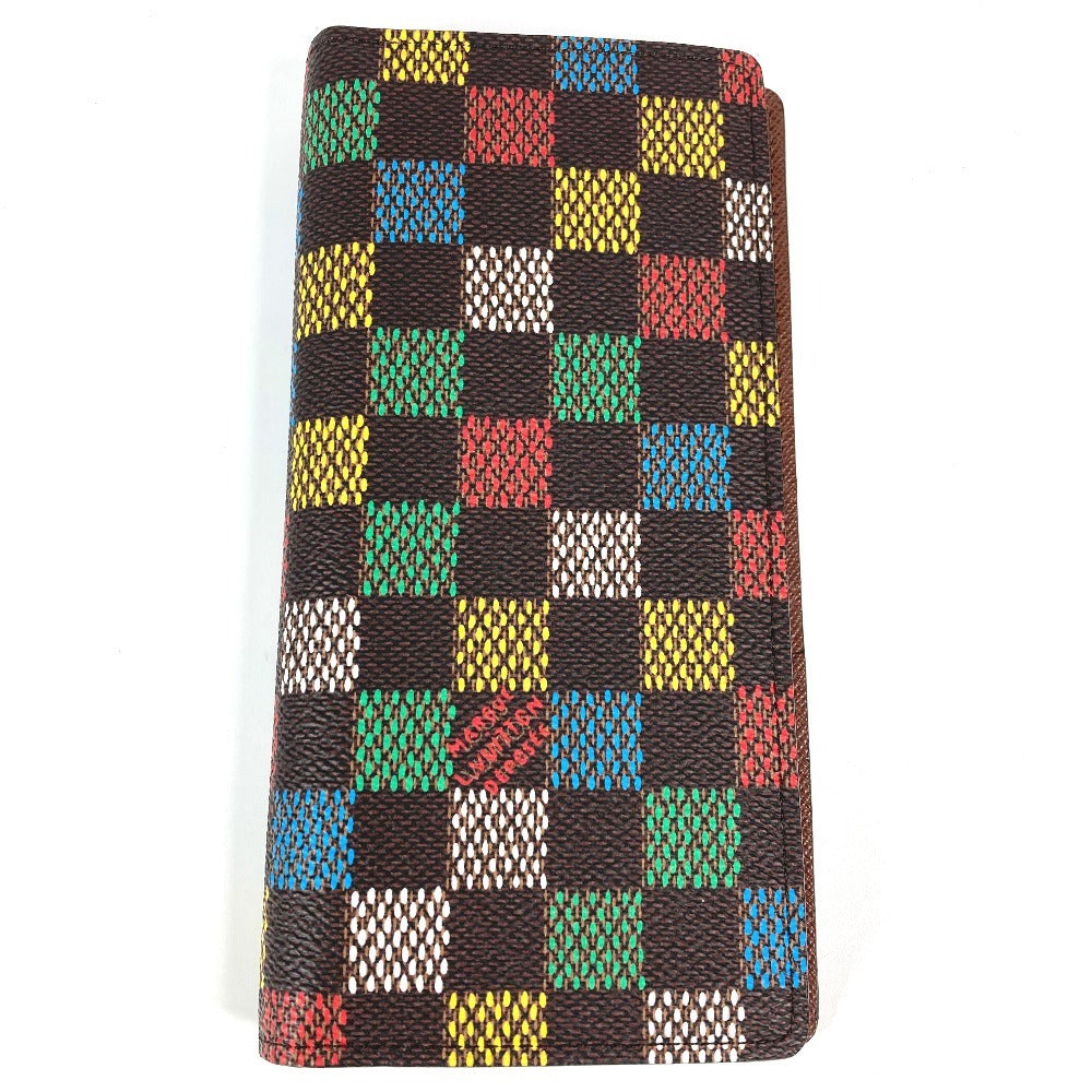 LOUIS VUITTON N00141 LV Birds Damier Pharrell Williams Portefeuille Brazza Long Wallet 2025SS Long Wallet Damier Canvas Unisex Brown
