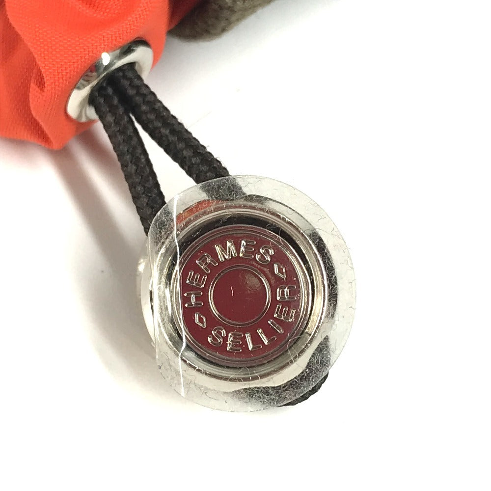 Hermes H800617ekaa anjing merawat kantung anjing anjing anjing kantung kulit/kanvas bersalut unisex khaki/foo khaki