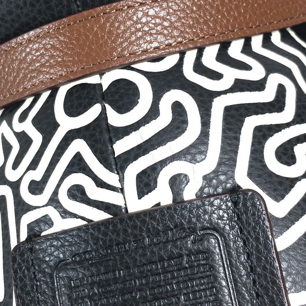 Jurulatih F20819 Keith Haring Outlaw Outlaw Doll Interior Teddy Bear Bear Stuffed Leather Unisex Black