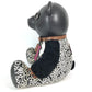 Jurulatih F20819 Keith Haring Outlaw Outlaw Doll Interior Teddy Bear Bear Stuffed Leather Unisex Black