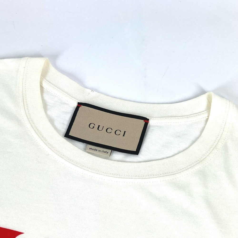 GUCCI 615044 ばなにゃ キャラクター アパレル 半袖 トップス 半袖Ｔシャツ コットン メンズ ホワイト