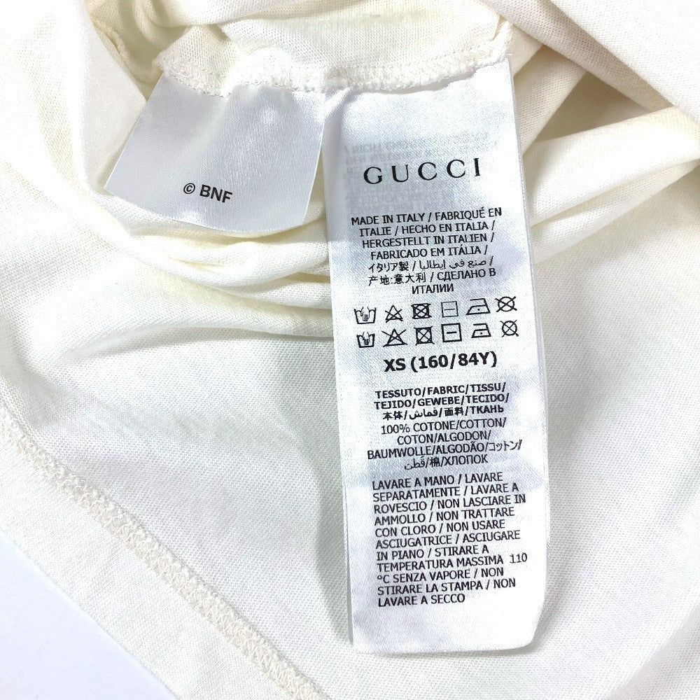 GUCCI 615044 ばなにゃ キャラクター アパレル 半袖 トップス 半袖Ｔシャツ コットン メンズ ホワイト