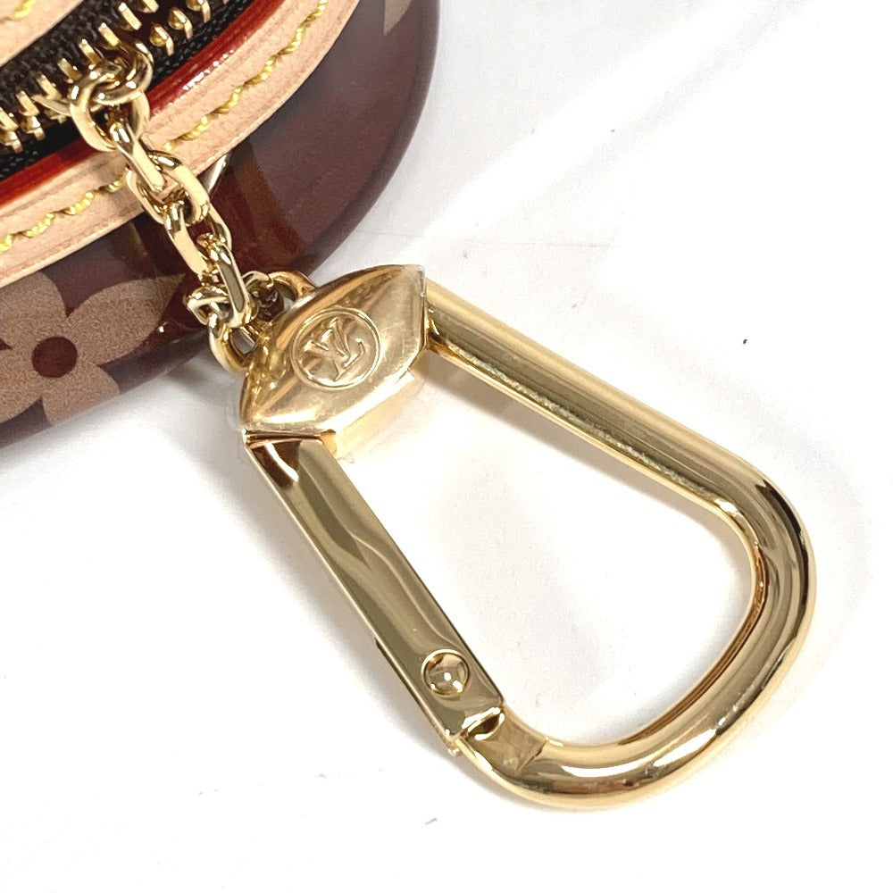 LOUIS VUITTON M14943 モノグラム 村上隆 チェリー サクランボ LV × TM ポルトモネ･キューブ スクエア バッグチャーム キーホルダー ポーチ PVC レディース ブラウン