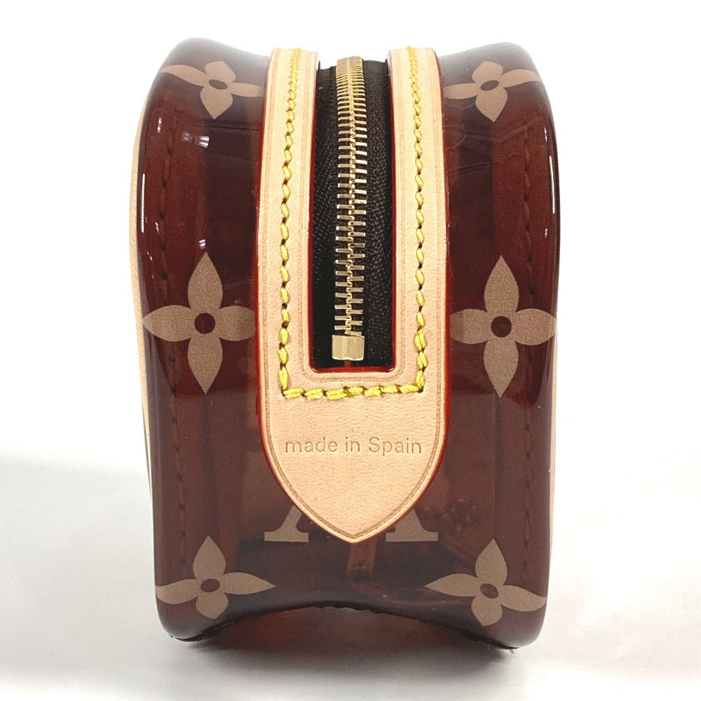 LOUIS VUITTON M14943 モノグラム 村上隆 チェリー サクランボ LV × TM ポルトモネ･キューブ スクエア バッグチャーム キーホルダー ポーチ PVC レディース ブラウン