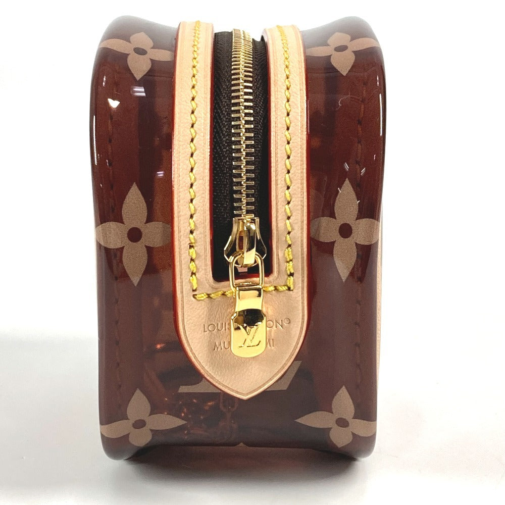 LOUIS VUITTON M14943 モノグラム 村上隆 チェリー サクランボ LV × TM ポルトモネ･キューブ スクエア バッグチャーム キーホルダー ポーチ PVC レディース ブラウン