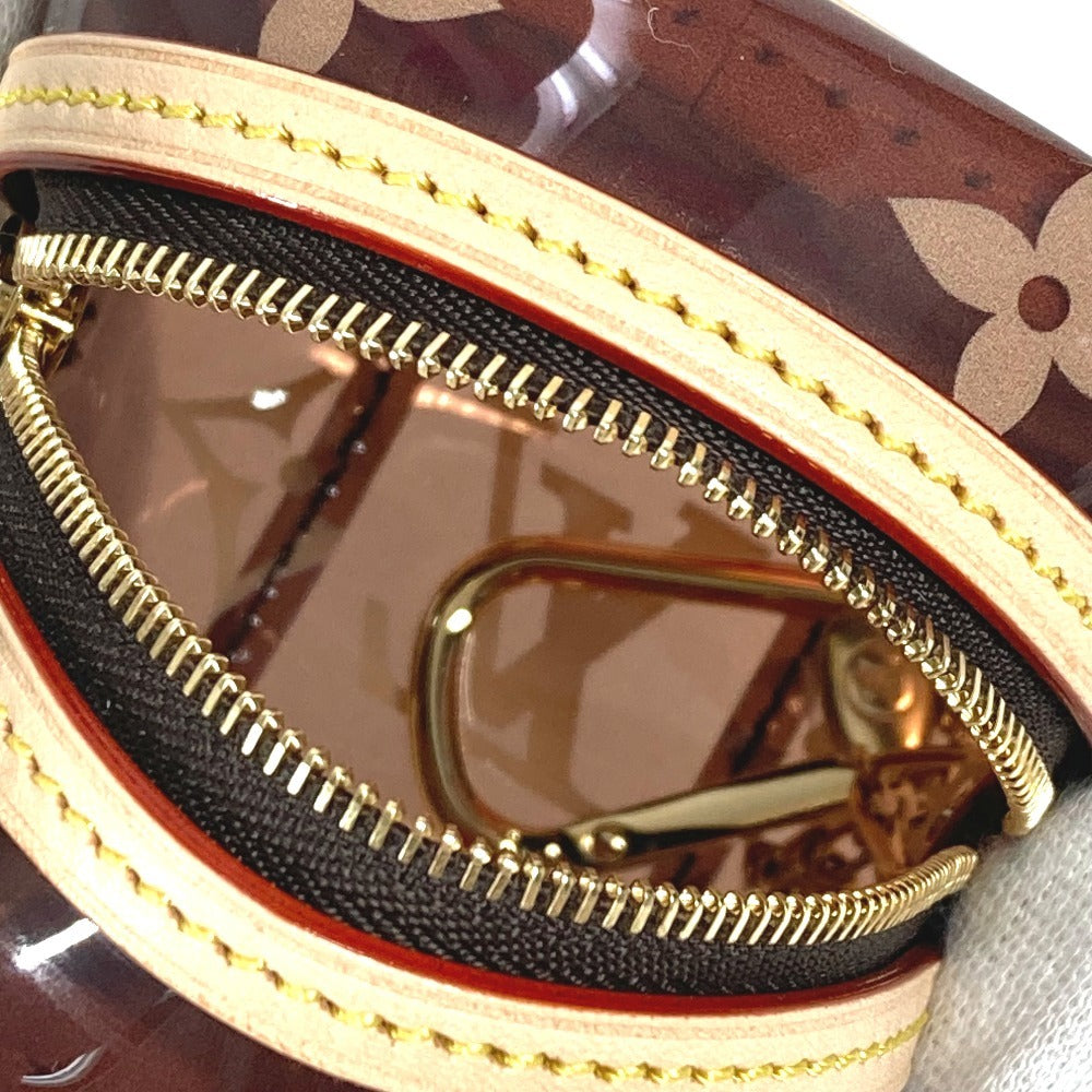 LOUIS VUITTON M14943 モノグラム 村上隆 チェリー サクランボ LV × TM ポルトモネ･キューブ スクエア バッグチャーム キーホルダー ポーチ PVC レディース ブラウン