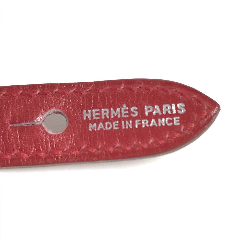 HERMES 개 목걸이 액세서리 애완견 목걸이 가죽 남여 레드