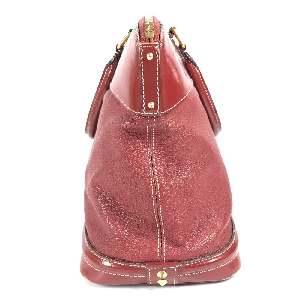 LOUIS VUITTON M95862 Suhari Suhari Lockit MM Bag Tote Bag Handbag Suhari Leather Women's Tanami Red