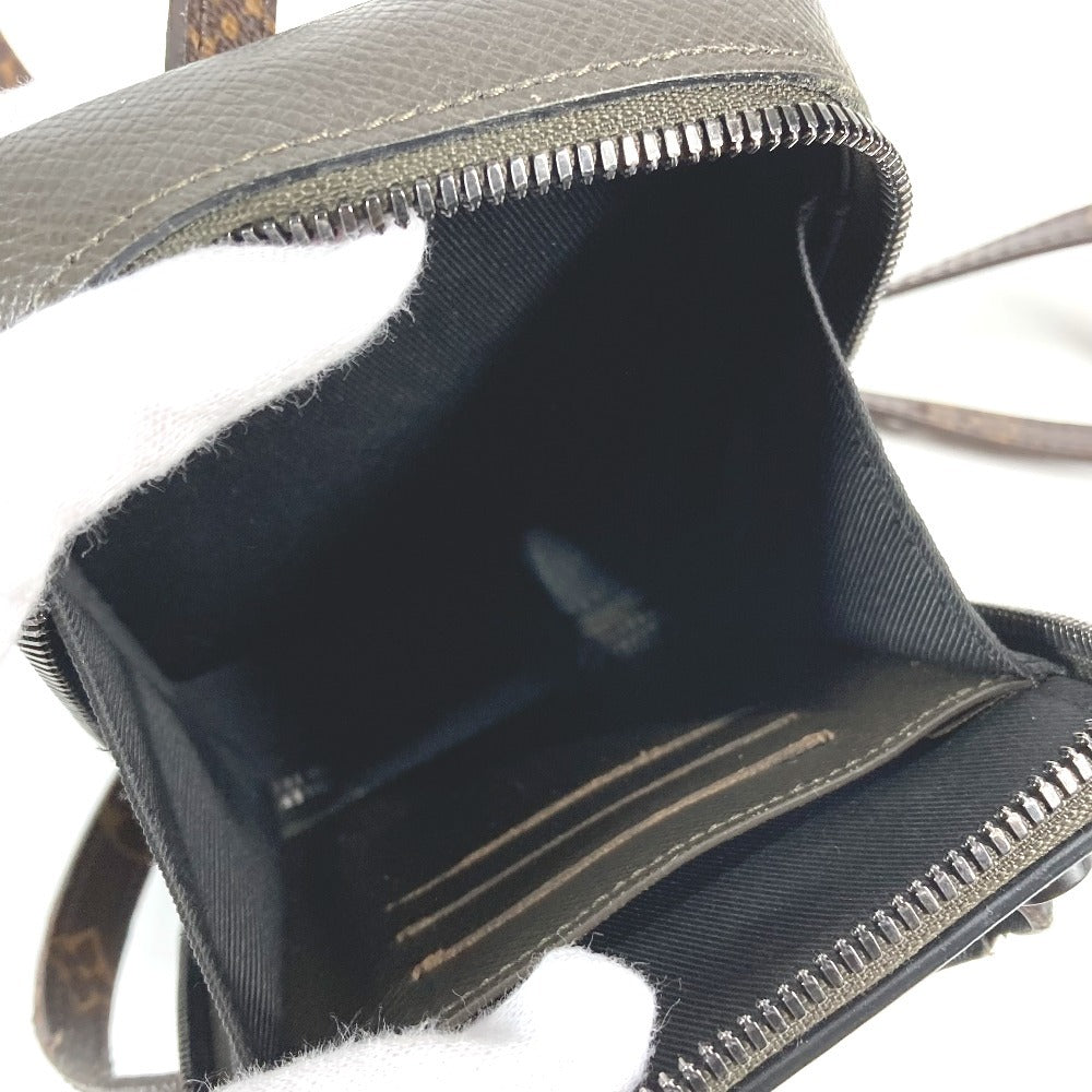 LOUIS VUITTON M30581 타이가 모노그램 폰 박스 포셰트 백 크로스바디 숄더백 타이가 가죽 유니섹스 브라운