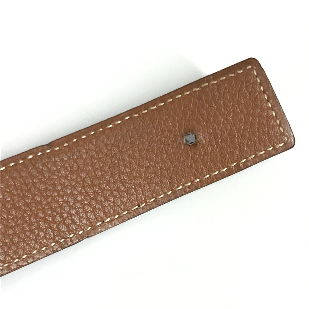 HERMES H Belt H Belt Bottoms Belt Buckle Belt Leather Women's Black