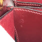 HERMES Vintage Wood Handle 2WAY Bag Shoulder Bag 2WAY Bag Handbag Box Calf Women's Wine Red