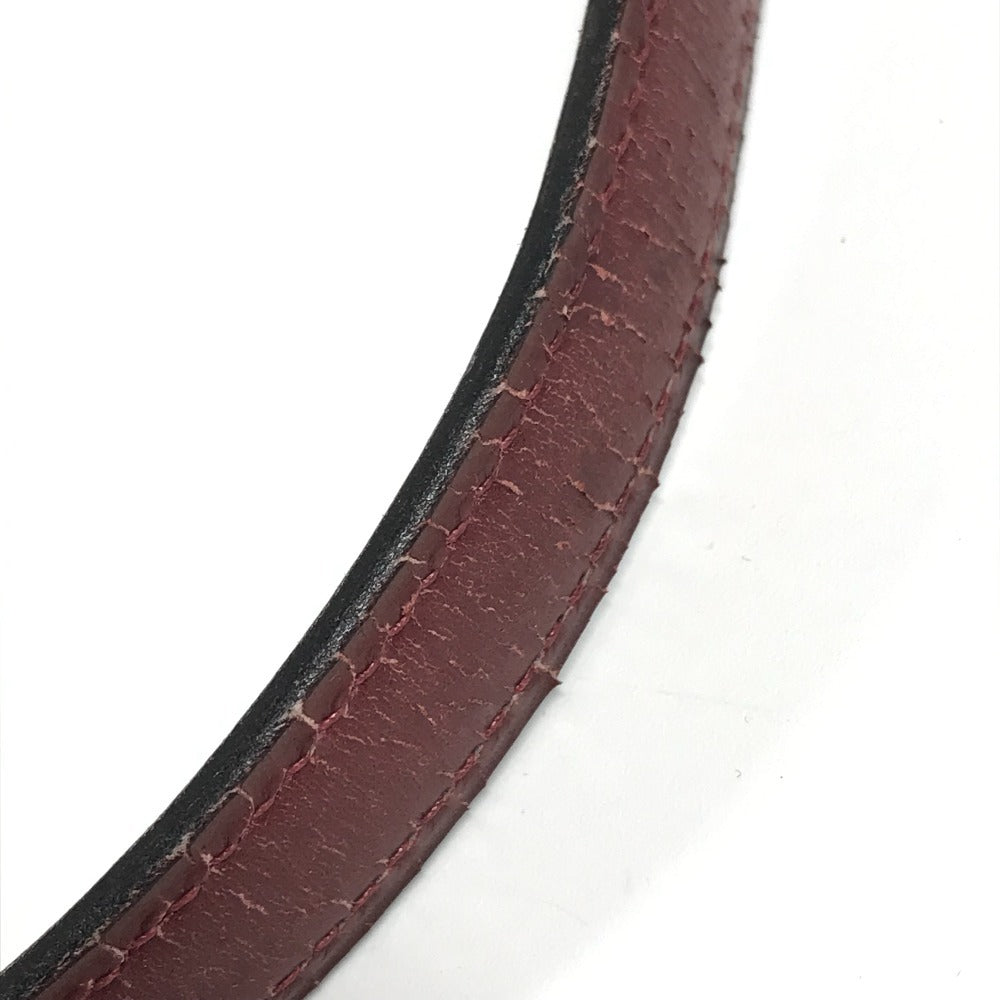 HERMES Vintage Wood Handle 2WAY Bag Shoulder Bag 2WAY Bag Handbag Box Calf Women's Wine Red