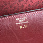 HERMES Vintage Wood Handle 2WAY Bag Shoulder Bag 2WAY Bag Handbag Box Calf Women's Wine Red