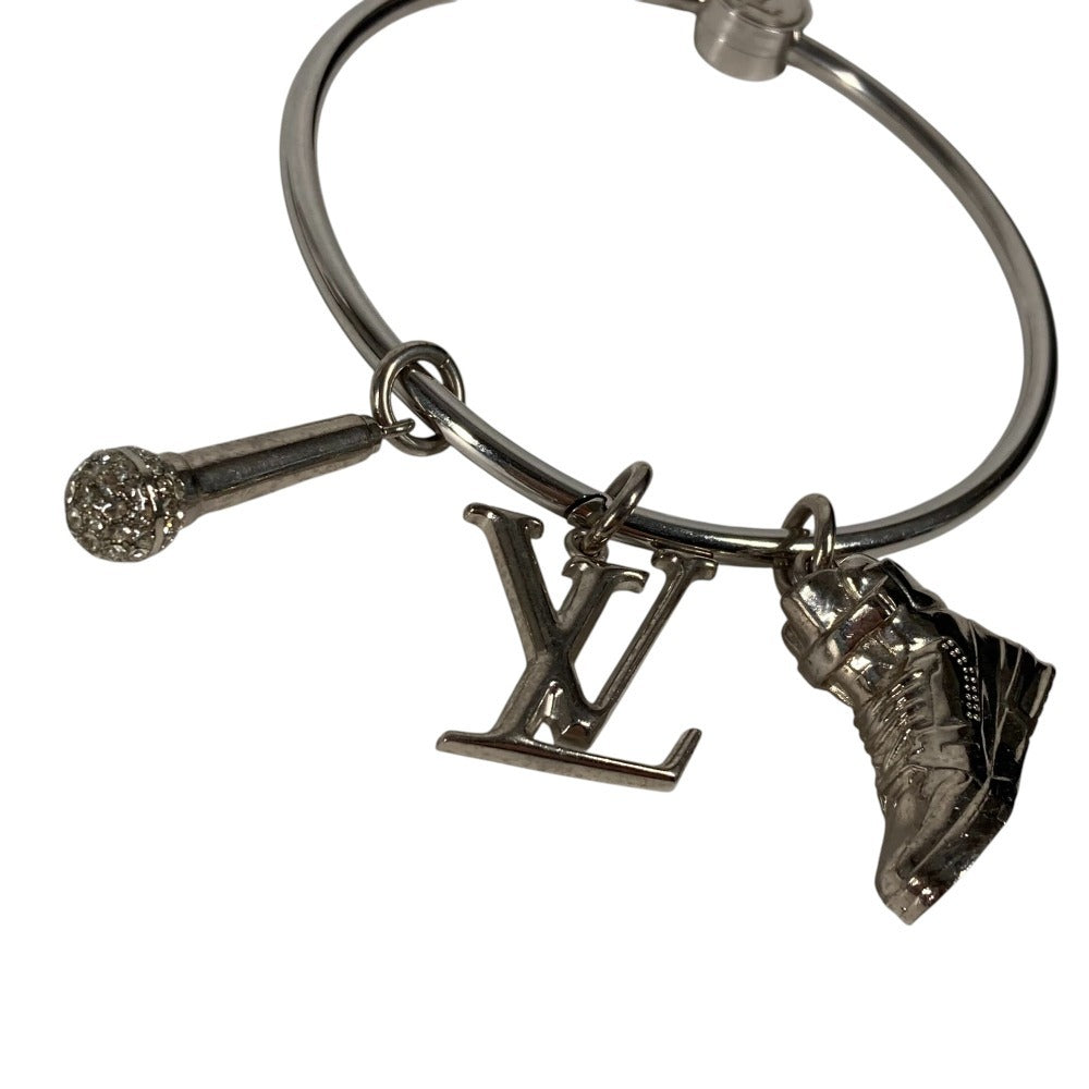 LOUIS VUITTON M68854 マイク ラインストーン スニーカー ポルトクレ・ラウンドリング バッグチャーム キーリング キーホルダー メタル ユニセックス シルバー