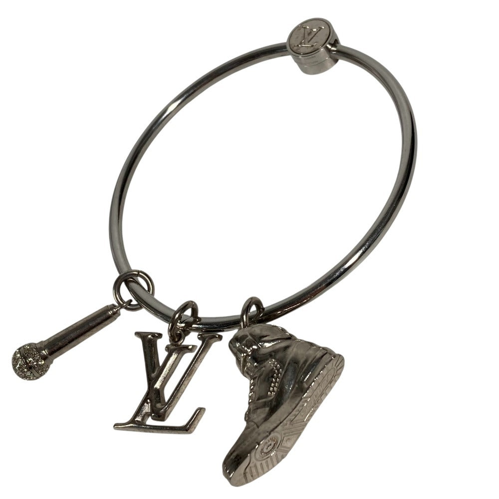 LOUIS VUITTON M68854 マイク ラインストーン スニーカー ポルトクレ・ラウンドリング バッグチャーム キーリング キーホルダー メタル ユニセックス シルバー