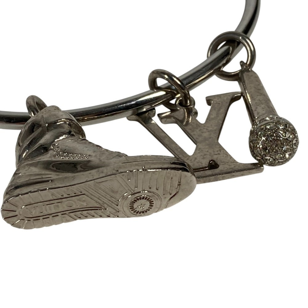 LOUIS VUITTON M68854 マイク ラインストーン スニーカー ポルトクレ・ラウンドリング バッグチャーム キーリング キーホルダー メタル ユニセックス シルバー