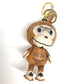 MCM A Bathing Ape Milo Visetos Bag Charm Keychain Leather Unisex Brown