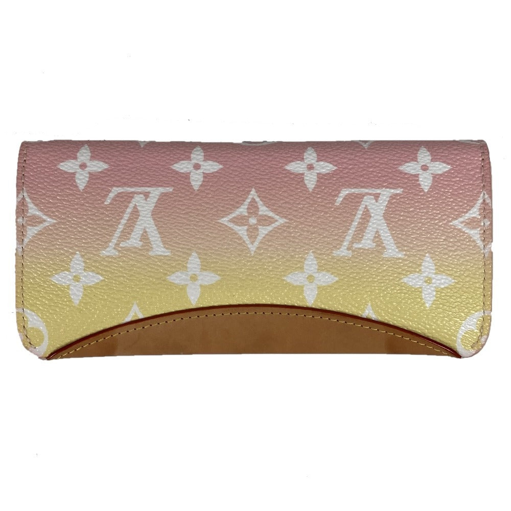 LOUIS VUITTON Monogram By The Pool Etuilunette Woody Sunglasses Case Glasses Eyewear Glasses Glasses Case Leather Women's Pink