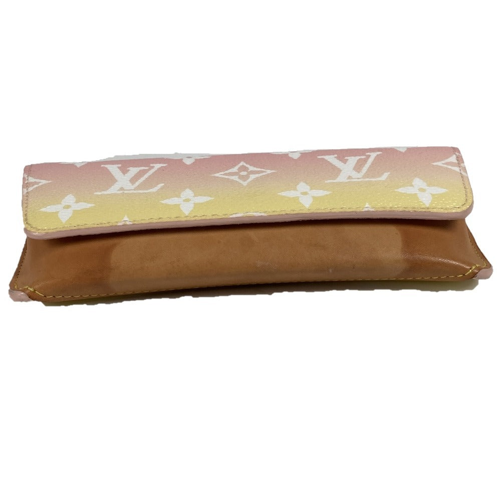 LOUIS VUITTON Monogram By The Pool Etuilunette Woody Sunglasses Case Glasses Eyewear Glasses Glasses Case Leather Women's Pink
