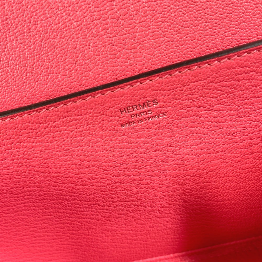 HERMES オプリ クラッチ カバン ポーチ フラップ クラッチバッグ シェーブル レディース ローズアザレ ピンク