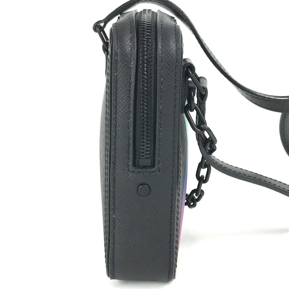LOUIS VUITTON M30332 Taiga Rainbow Danube Messenger Bag Crossbody Pochette Bolso de hombro Taiga Cuero Unisex Negro