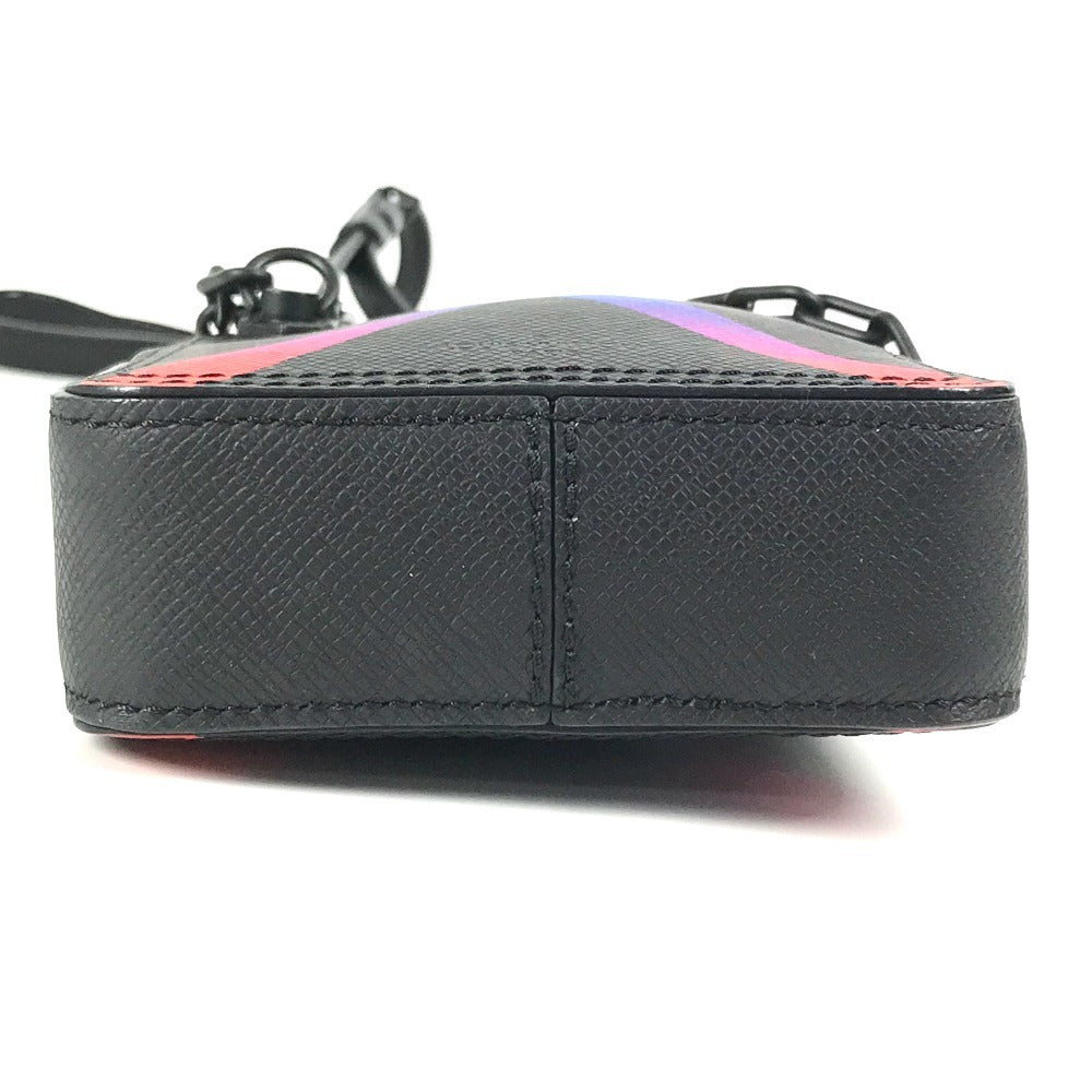 LOUIS VUITTON M30332 Taiga Rainbow Danube Messenger Bag Crossbody Pochette Bolso de hombro Taiga Cuero Unisex Negro