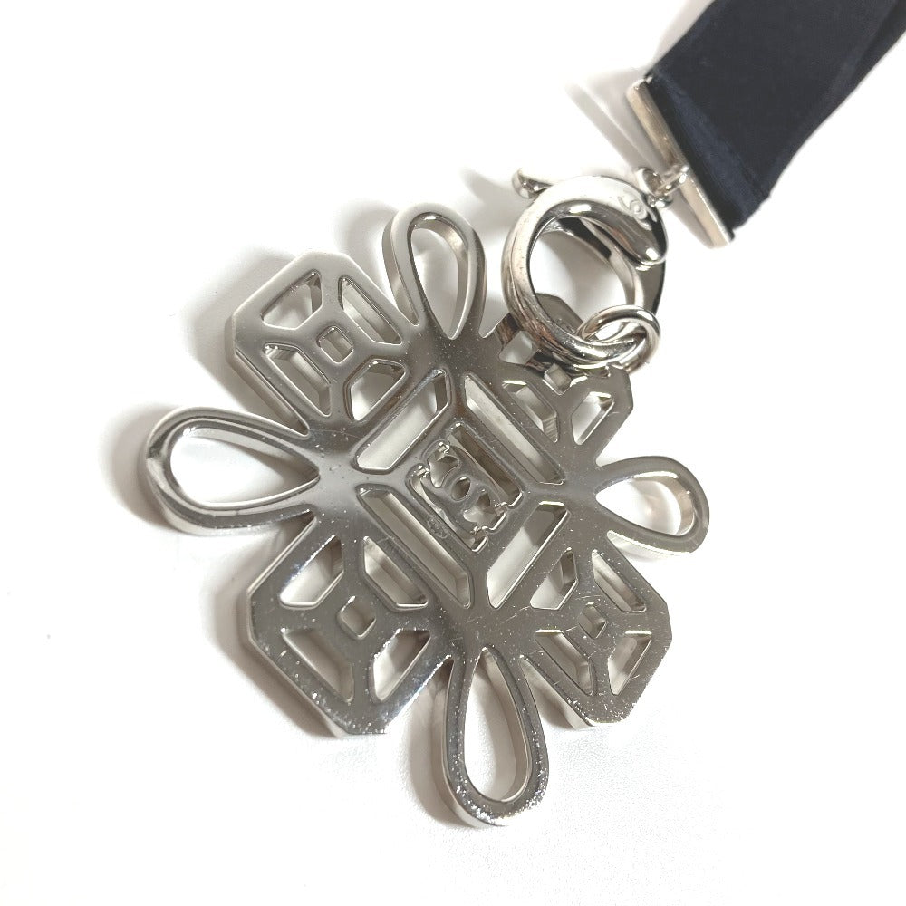 Chanel CC Cocomark Rhinestone Neck Strap Necklace CC Cocomark Rhinestone Tali Logam Wanita Hitam