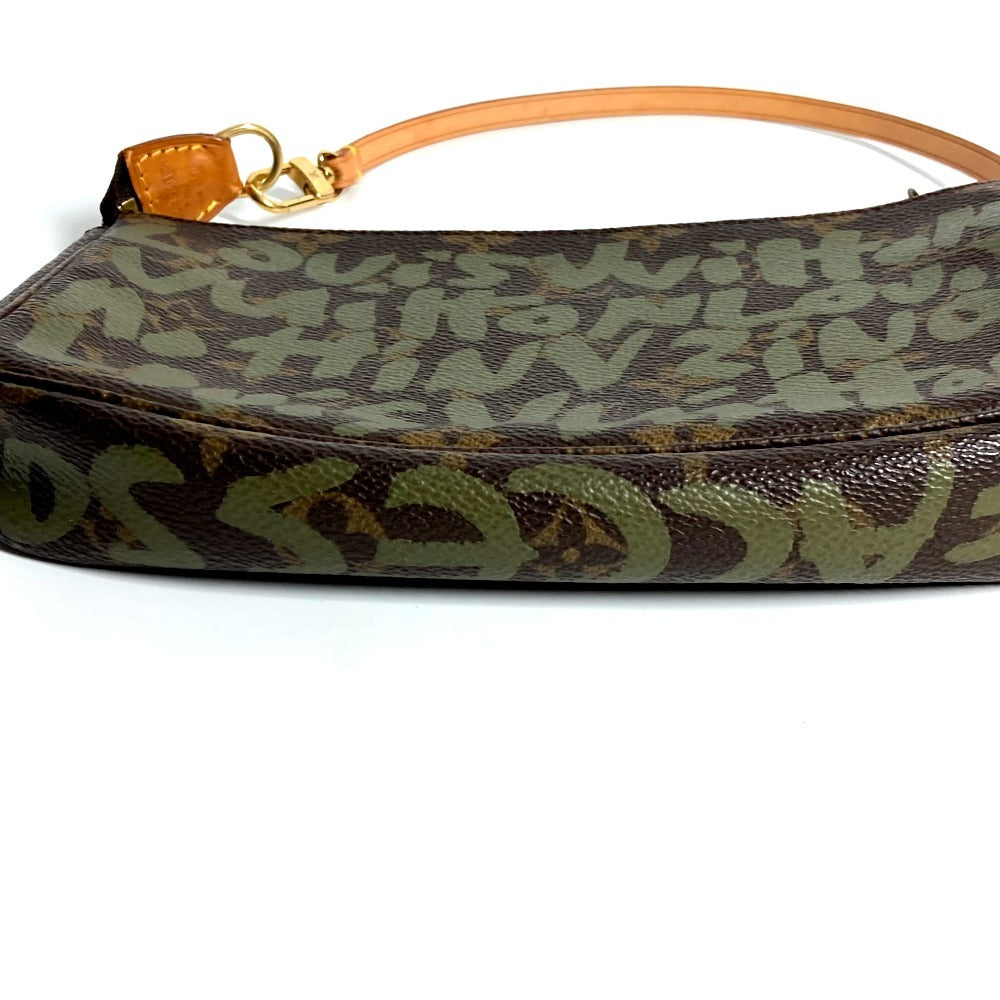 LOUIS VUITTON M92191 모노그램 그래피티 포셰트 액세서리 소품 파우치 백 숄더 핸드백 숄더백 모노그램 그래피티 캔버스 여성 카키