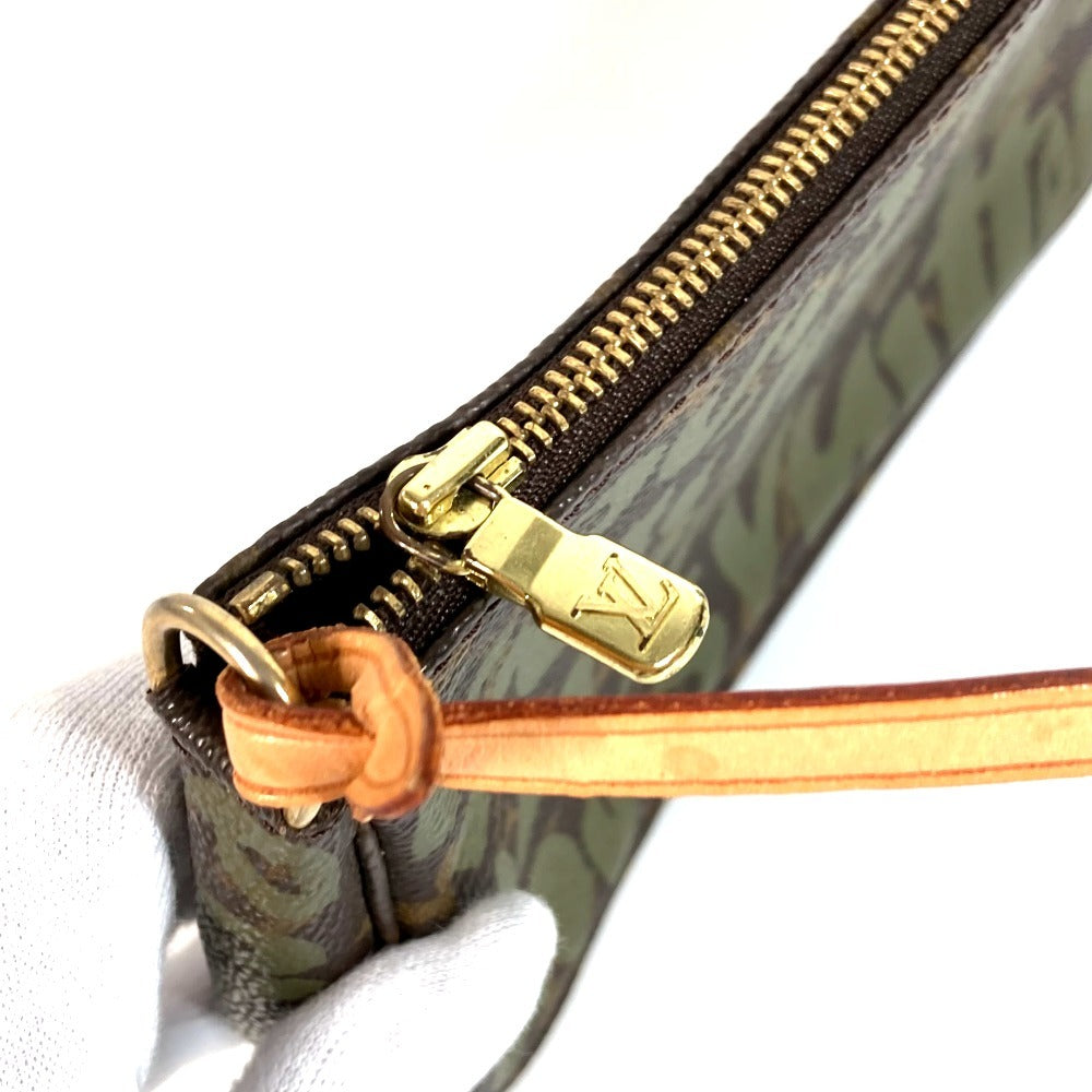 LOUIS VUITTON M92191 모노그램 그래피티 포셰트 액세서리 소품 파우치 백 숄더 핸드백 숄더백 모노그램 그래피티 캔버스 여성 카키