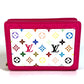LOUIS VUITTON M14140 Monogram Multicolor LV×TM Takashi Murakami Portefeuil Claire Compact Wallet Wallet Bifold Wallet Monogram Multicolor Canvas Unisex Cute Pink Pink