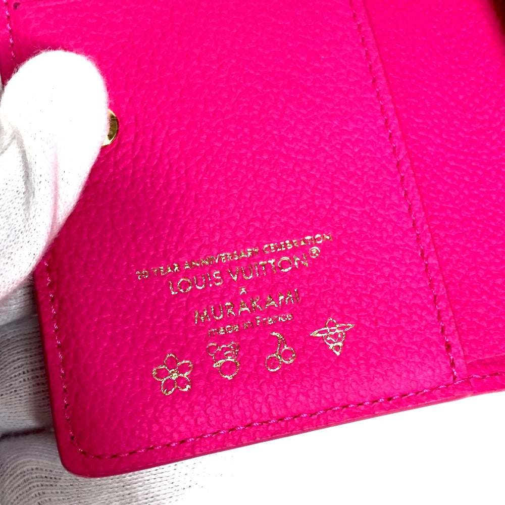 LOUIS VUITTON M14140 Monogram Multicolor LV×TM Takashi Murakami Portefeuil Claire Compact Wallet Wallet Bifold Wallet Monogram Multicolor Canvas Unisex Cute Pink Pink