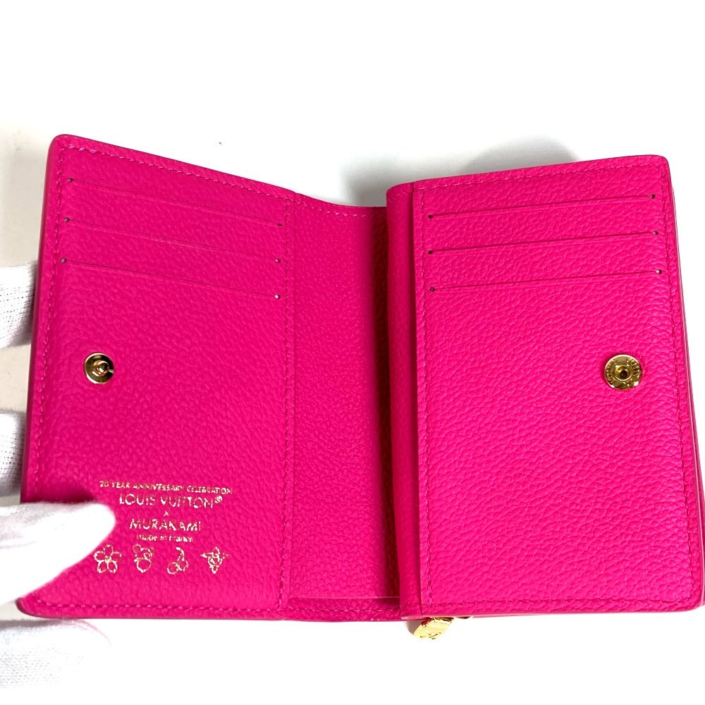LOUIS VUITTON M14140 Monogram Multicolor LV×TM Takashi Murakami Portefeuil Claire Compact Wallet Wallet Bifold Wallet Monogram Multicolor Canvas Unisex Cute Pink Pink