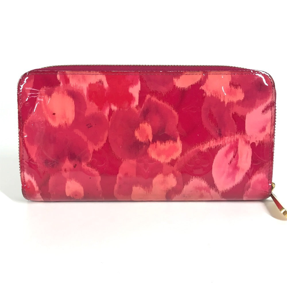 LOUIS VUITTON M90019 Ikat Flower Zippy Wallet Long Wallet Round Zipper Long Wallet Patent Leather Ladies Rose Andian Pink