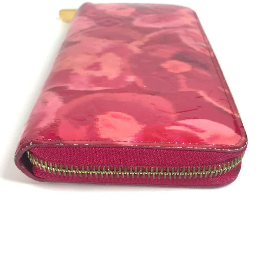 LOUIS VUITTON M90019 Ikat Flower Zippy Wallet Long Wallet Round Zipper Long Wallet Patent Leather Ladies Rose Andian Pink